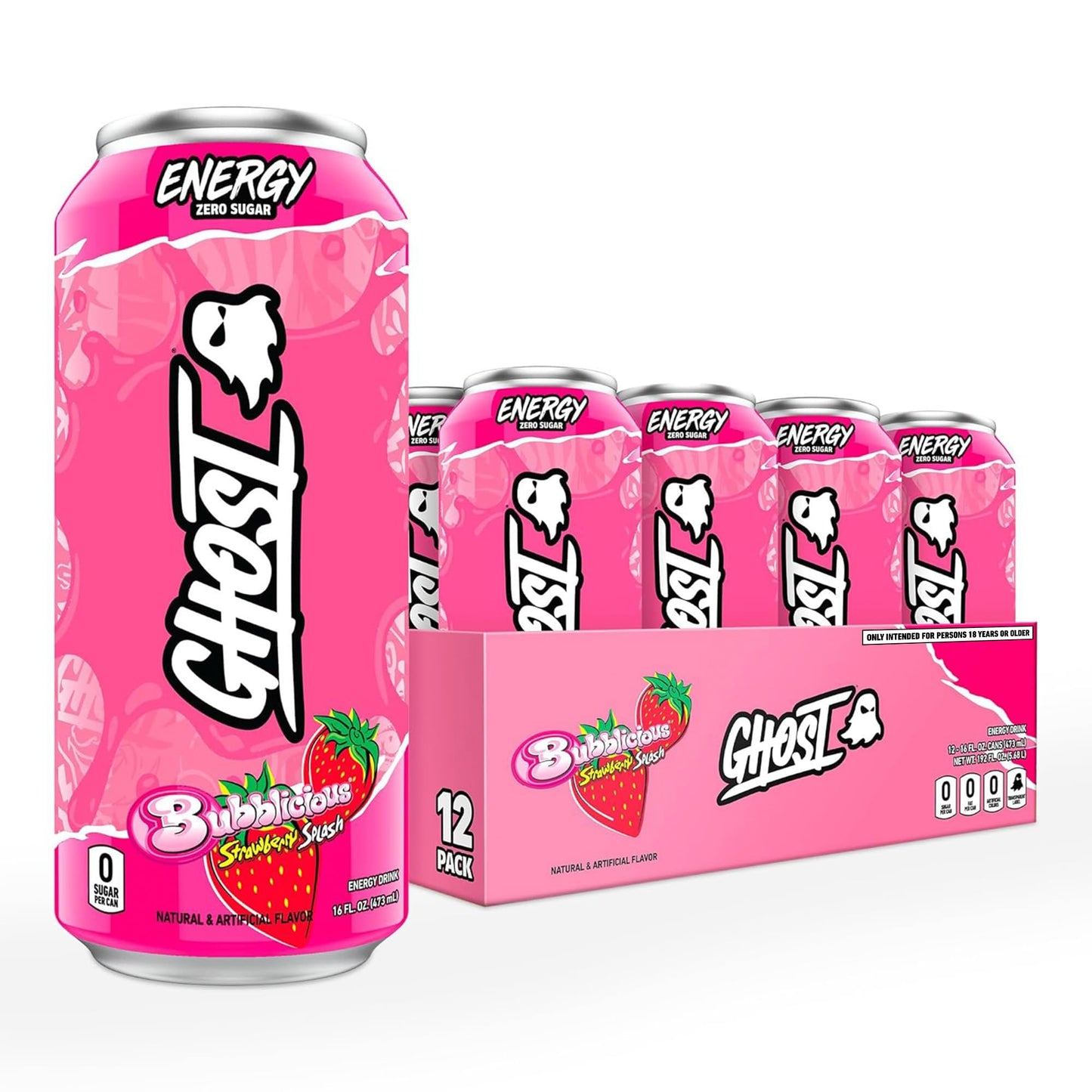 GHOST Bubblicious Strawberry Splash