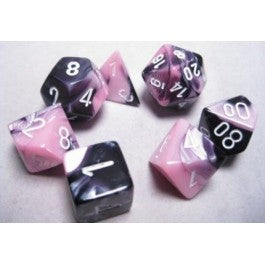 Chessex: Gemini Black-Pink/White 7-Die Set-26430