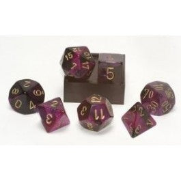 Chessex: Gemini Black-Purple/Gold 7-Die Set-26440