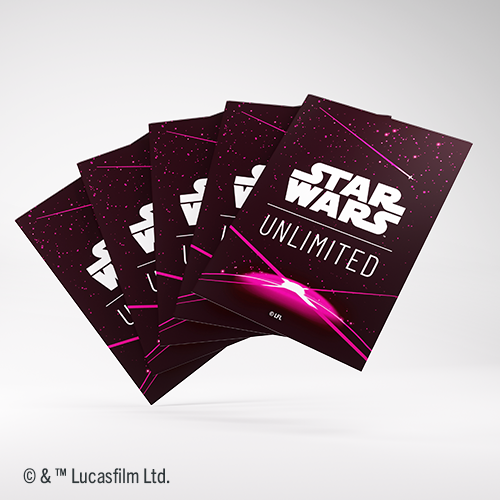 Star Wars: Unlimited Premium Art Sleeve Card Back Magenta (Pre-Order)