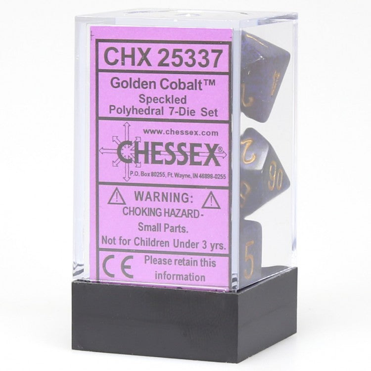 Chessex: Speckled Golden Cobalt Blue 7-Die Set