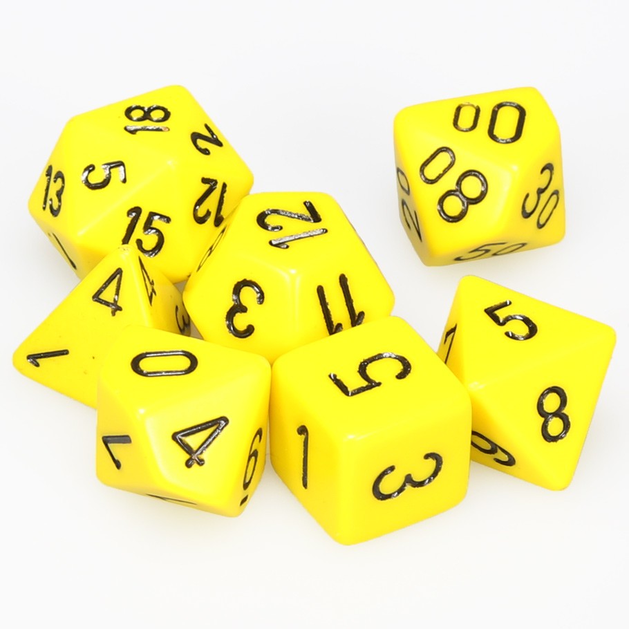 Chessex: Opaque Yellow 7-Die Set