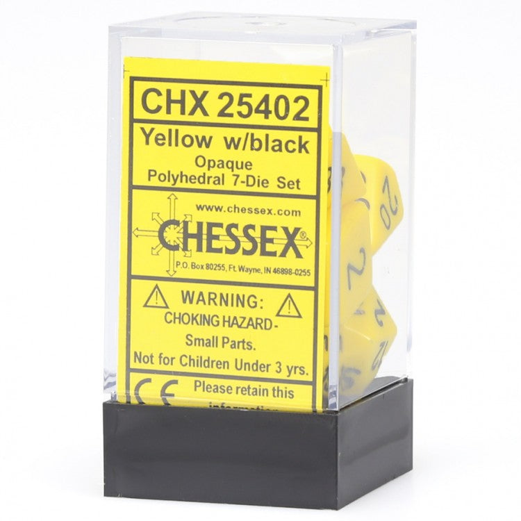 Chessex: Opaque Yellow 7-Die Set