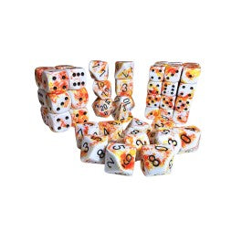 Chessex Brush Dice Sunrise Set of 10 D10s