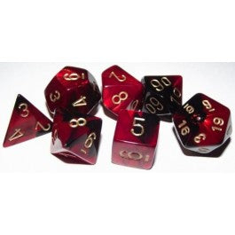 Chessex: Gemini Black-Red/Gold 7-Die Set-26433