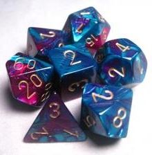 Chessex: Gemini Purple-Teal/Gold 7-Die Set-26449