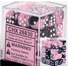 Chessex: Gemini Black-Pink/White 12Mm D6 Dice Block-26830