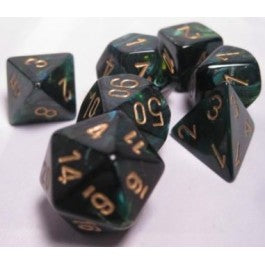 Chessex: Scarab Jade/Gold 7-Die Set-27415