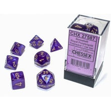 Chessex Borealis Polyhedral Royal Purple/gold Luminary 7-Die Set-27587